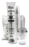 Biocup Paquete Vasos PET 10 Oz con Tapa Domo – 50 Juegos