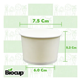 Biocup Caja de Envases de papel de 4 oz Sin tapa – 1000 pz Blanco