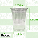 Biocup Paquete Vasos PET 16 Oz con Tapa Domo – 50 Juegos