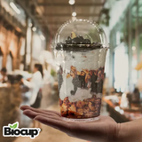 Biocup Paquete Vasos PET 16 Oz con Tapa Domo – 50 Juegos