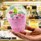 Biocup Paquete Vasos PET 9 Oz con Tapa Domo – 50 Juegos