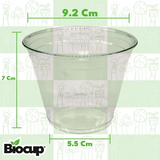 Biocup Paquete Vasos PET 9 Oz con Tapa Domo – 50 Juegos