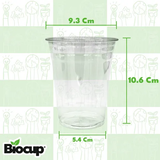 Biocup Paquete Vasos PET 12 Oz con Tapa Ranurada – 50 Juegos