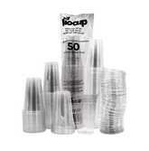 Biocup Paquete Vasos PET 20 Oz con Tapa Domo – 50 Juegos