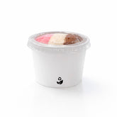 Biocup Envase de Papel Circular Blanco y Tapa Transparente Plana