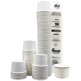 Biocup Paquetes de Envases de papel de 4 oz Sin tapa – 50 pz Blanco