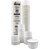 Biocup Paquete de Envases de papel de 6 oz Sin tapa – 50 pz Blanco