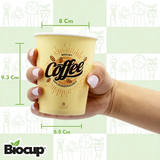 Biocup Paquete Vasos de Papel 8 Oz con Tapa – 50 Juegos