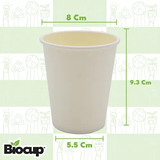 Biocup Paquete Vasos de Papel 8 Oz con Tapa – 50 Juegos