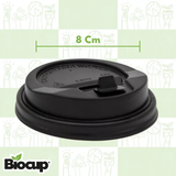 Biocup Paquete Vasos de Papel 8 Oz con Tapa – 50 Juegos