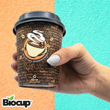 Biocup Paquete Vasos de Papel 8 Oz con Tapa – 50 Juegos
