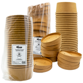 Biocup Envases Kraft Alto 250 ml | Con Tapa 25 juegos EKA1/4L + TKA116