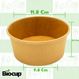 Biocup Envases Kraft Alto 250 ml | Con Tapa 25 juegos EKA1/4L + TKA116