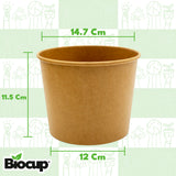 Biocup Envases Kraft Biocup 1500 ml | Sin Tapa 25 pz