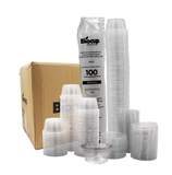 Biocup Caja Vasos Soufflé 2 oz con tapa – 2000 Piezas