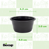 Biocup Caja Vasos Soufflé 2 oz con tapa – 2000 Piezas