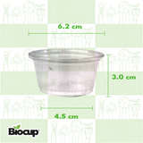 Biocup Caja Vasos Soufflé 2 oz con tapa – 2000 Piezas