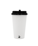 Biocup Paquete Vasos de papel 16 Oz con Tapa – 50 Juegos