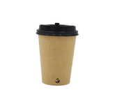 Biocup Paquete Vasos de Papel color Kraft con Tapa