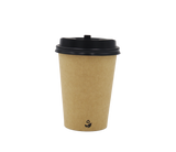 Biocup Paquete Vasos de Papel color Kraft con Tapa