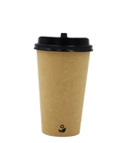 Biocup Paquete Vasos de papel 16 Oz con Tapa – 50 Juegos