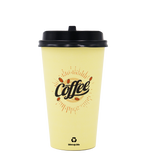 Biocup Paquete Vasos de papel 16 Oz con Tapa – 50 Juegos