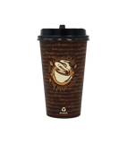 Biocup Paquete Vasos de papel 16 Oz con Tapa – 50 Juegos