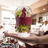 Biocup Paquete Vasos PET 12 Oz con Tapa Domo – 50 Juegos