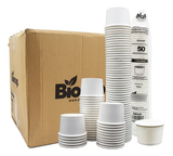 Biocup Caja de Envases de papel de 4 oz Sin tapa – 1000 pz Blanco