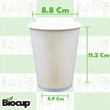 Biocup Paquete Vasos de papel 12 Oz con Tapa – 50 Juegos