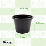 Biocup Paquete Vasos Soufflé 1 oz con tapa – 100 juegos