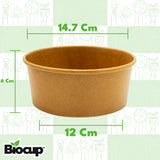 Biocup Envases Kraft 750 ml | Sin Tapa 25 pz