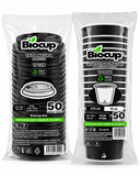Caja Vasos de Papel Negros con Tapa