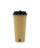 Biocup Paquete Vasos de papel 20 Oz con Tapa – 50 Juegos